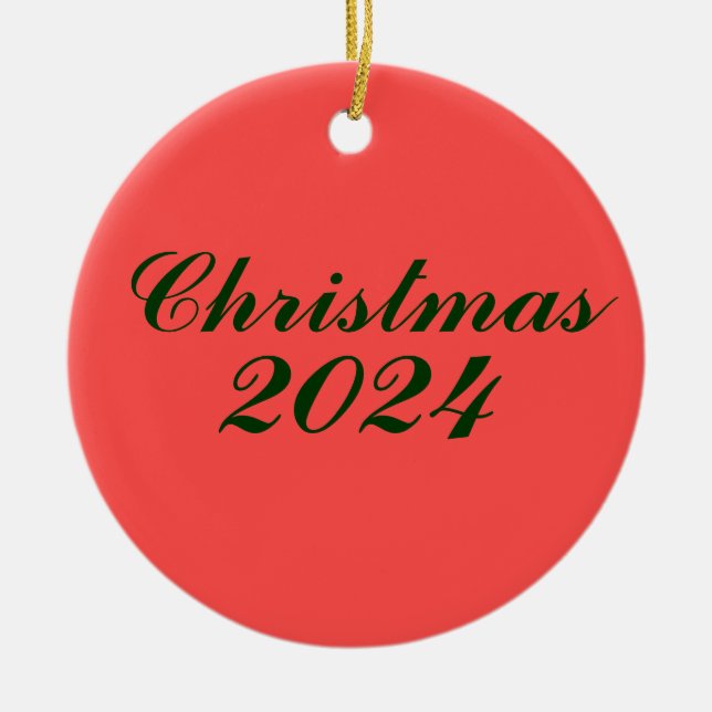 Christmas Holiday Personalised Ornament (Front)