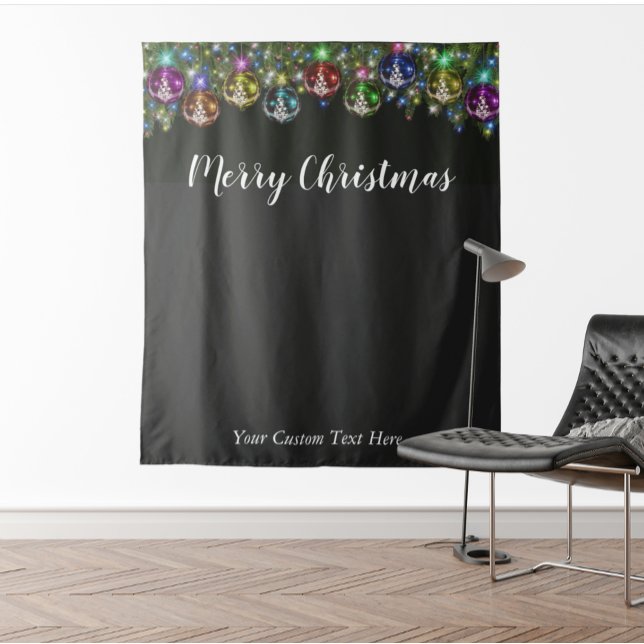 Christmas Holiday Photo Backdrop Party Tapestry (Creator Uploaded)