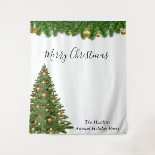 Christmas Holiday Photo Backdrop Party  Tapestry
