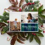 Christmas Holiday Photo Collage Black Watch Plaid<br><div class="desc">Send your holiday cards in style with this fun card featuring two of your photos accented by a black watch plaid design.  Fun and festive yet simple and classic,  the perfect card for delivering holiday greetings and cheer.</div>