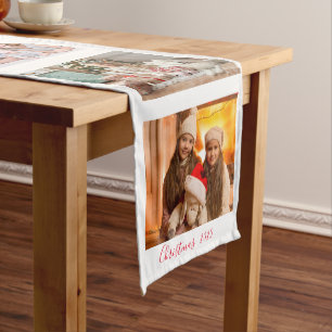 Christmas Holiday Photo Name Home Decor Keepsake  Medium Table Runner