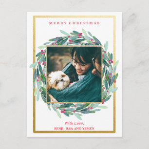 Christmas Holiday Photo Postcard