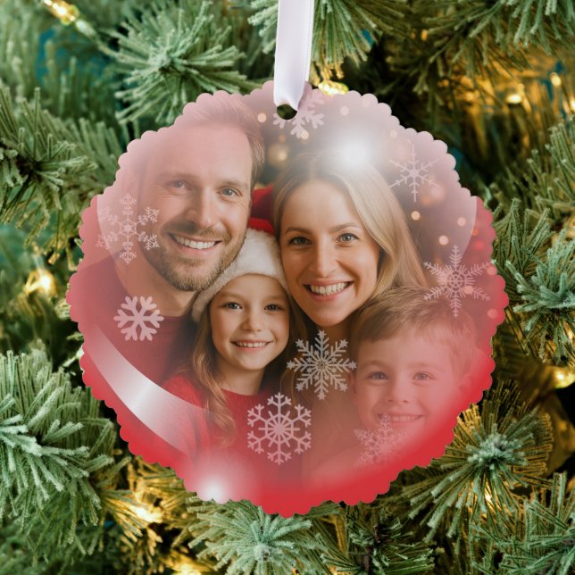 Christmas Holiday Photo Template Ornament Card (Insitu (Tree))
