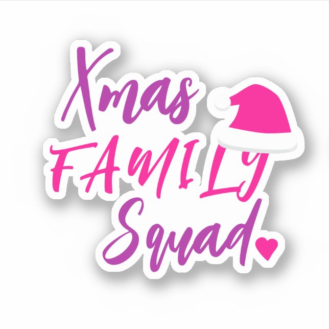 Christmas holiday pink Santa hat funny script (Front)
