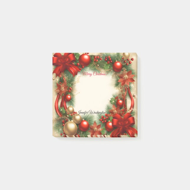 Christmas Holiday Post-it Notes (Front)