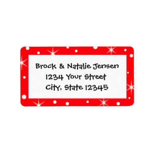 Christmas Holiday Pre-printed Address Label