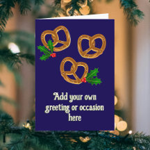 Christmas Holiday Pretzels with Holly - add text