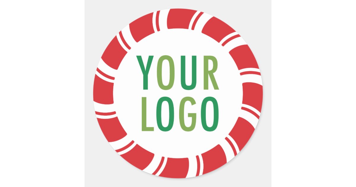 Christmas Holiday Promotional Sticker Company Logo | Zazzle.com.au