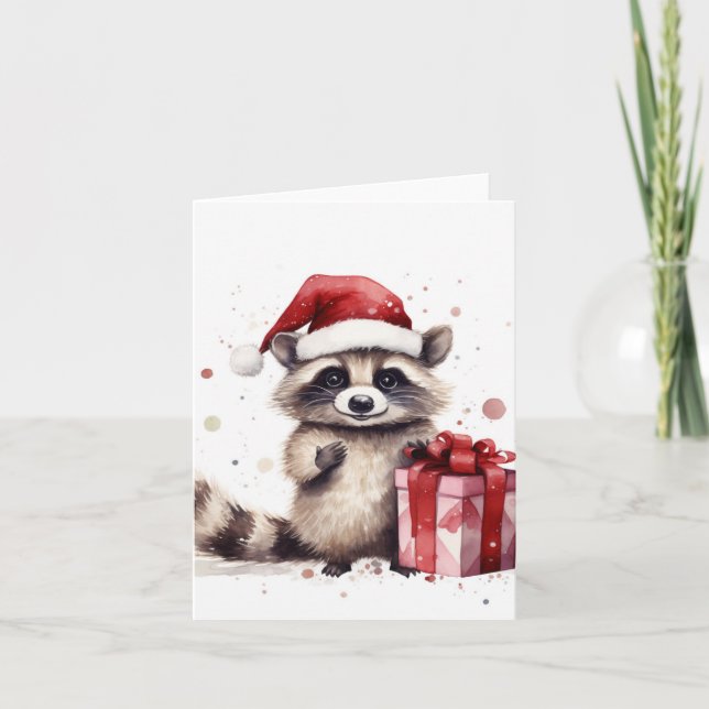 Christmas Holiday Racoon (Front)