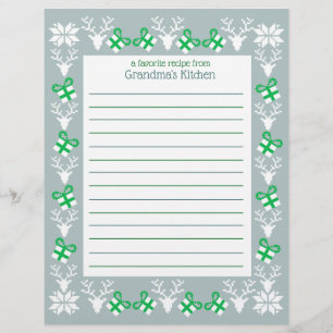 Christmas Holiday Recipe Paper