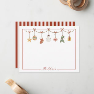 Christmas Holiday Recipe Personalised Stationery Card
