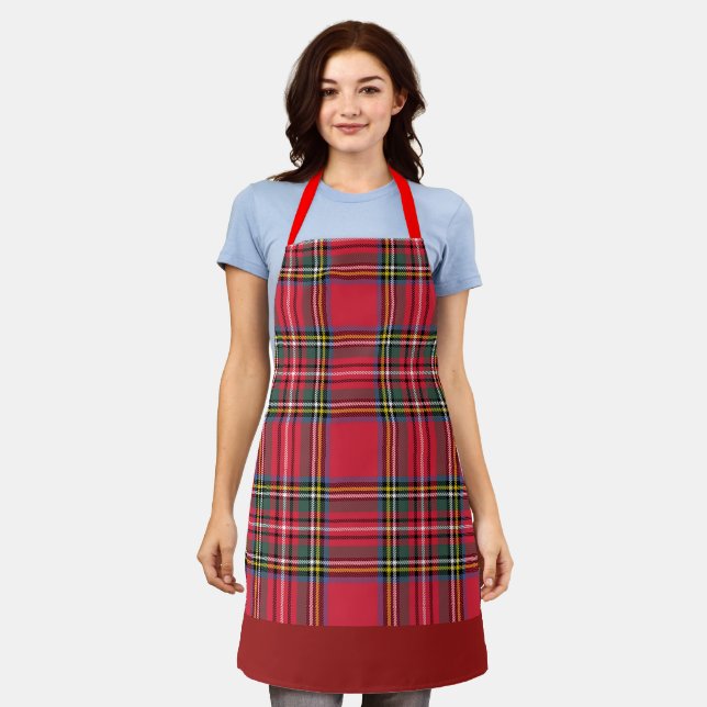 Christmas Holiday  Red Plaid  Apron (Worn)