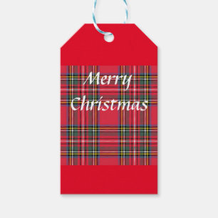 Christmas Holiday Red Plaid Gift Tags
