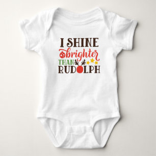 Christmas Holiday Reindeer Baby Bodysuit