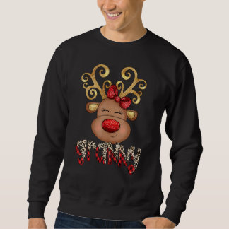 Christmas Holiday Reindeer GRANNY Buffalo Plaid Ch Sweatshirt