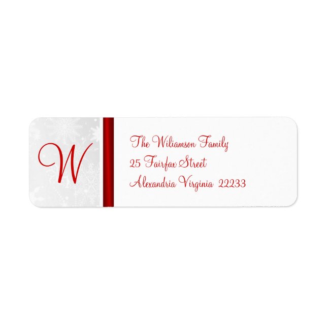 Christmas Holiday - Return Address Labels (Front)