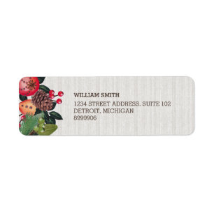 Christmas Holiday Return Address Labels