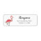 Christmas Holiday Return Address Pink Flamingos