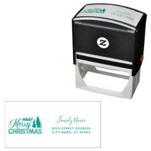 Christmas Holiday Return Address Self-inking Stamp