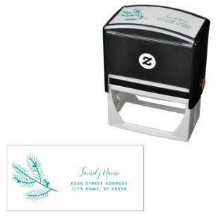 Christmas Holiday Return Address Self-inking Stamp