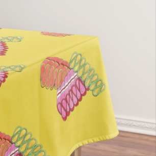 Christmas Holiday Ribbon Candy Xmas Foodie Print Tablecloth