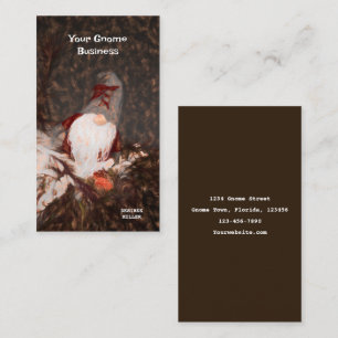 Christmas Holiday Rustic Vintage Gnome Business Card