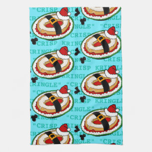 CHRISTMAS HOLIDAY SANTA CLAUS KRINGLE DISH TOWEL