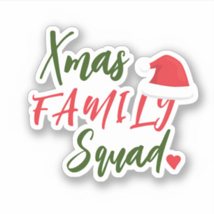 Christmas holiday Santa hat family squad script
