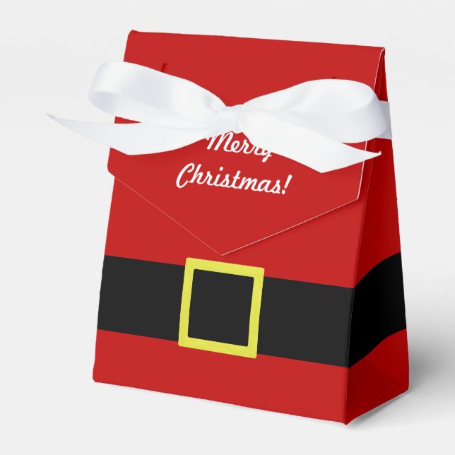 Christmas Holiday | Santa's Belt | Personalised Favour Box (Front Side)