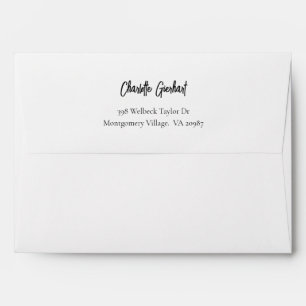 Christmas Holiday Script Address Custom Envelope