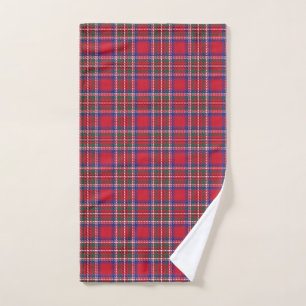 Christmas Holiday Season Scottish Red Plaid Hand Towel