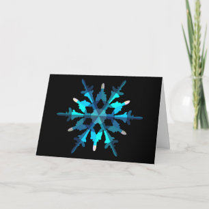 Christmas Holiday Season Snowflake 1C Card