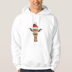 Christmas Holiday Season Xmas Giraffe Hoodie