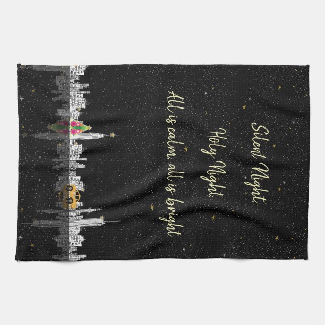 Christmas Holiday Seasonal Decor Pillow Tea Towel (Horizontal)