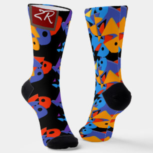 Christmas holiday simple elegant gifts MONOGRAM Socks