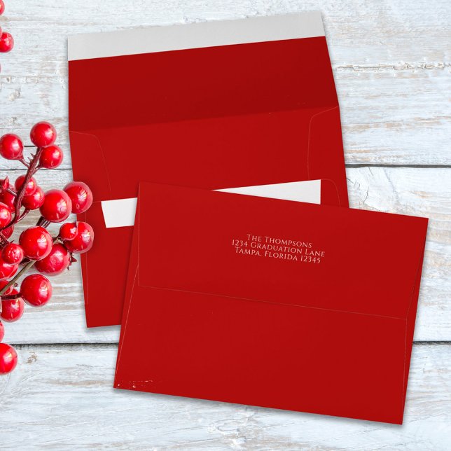 Christmas Holiday Simple Red Cardinal Elegant Envelope (Creator Uploaded)