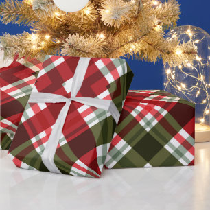 Christmas Holiday Simple Red Striped Minimalist Wrapping Paper