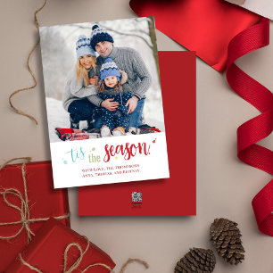 Christmas Holiday Simple Tis the Season Cute Card