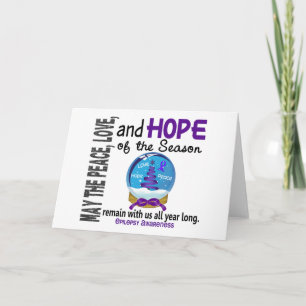 Christmas Holiday Snow Globe 1 Epilepsy Card
