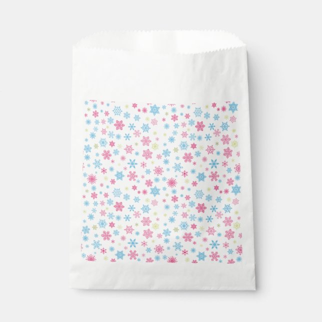 Christmas Holiday Snowflake Pattern Favour Bag (Front)