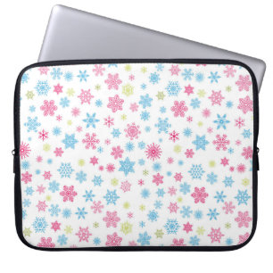 Christmas Holiday Snowflake Pattern Laptop Sleeve