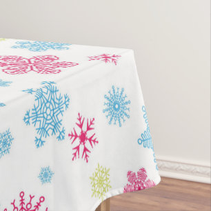 Christmas Holiday Snowflake Pattern Tablecloth