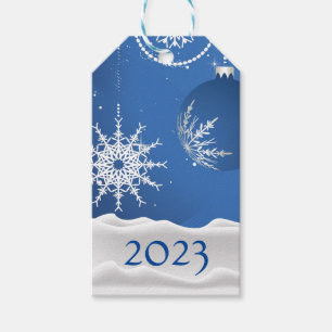 Christmas/ Holiday Snowflake Snow 2023 Add Name Gift Tags