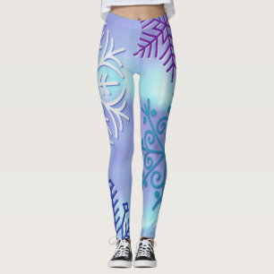 Christmas Holiday Snowflake Winter Art Leggings