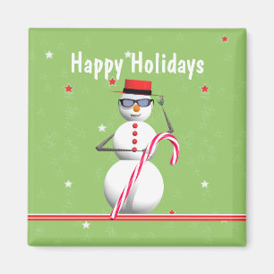 Christmas Holiday Snowman Magnet