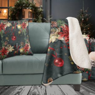 Christmas Holiday Splendour  Sherpa Blanket