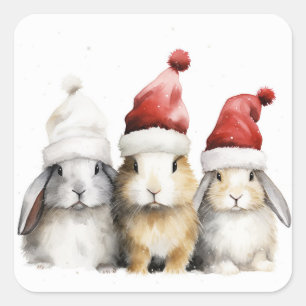 Christmas Holiday Square Sticker