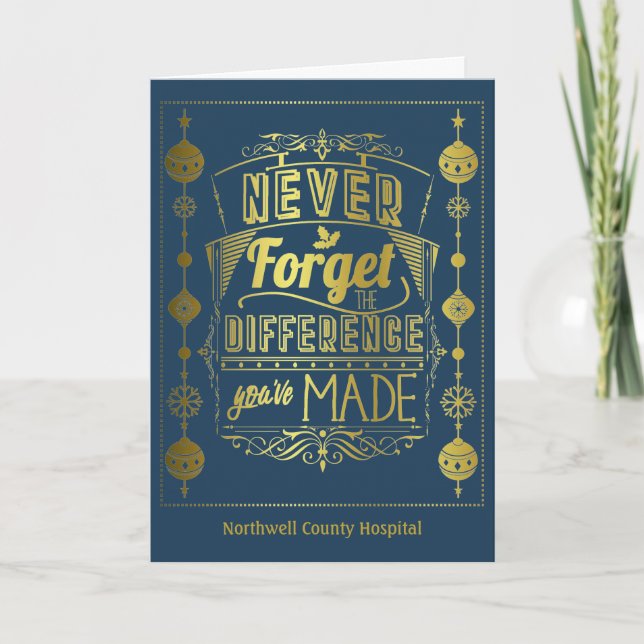 Christmas Holiday Staff Volunteer Office Card (Front)