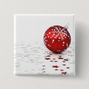 Christmas Holiday Stars 15 Cm Square Badge