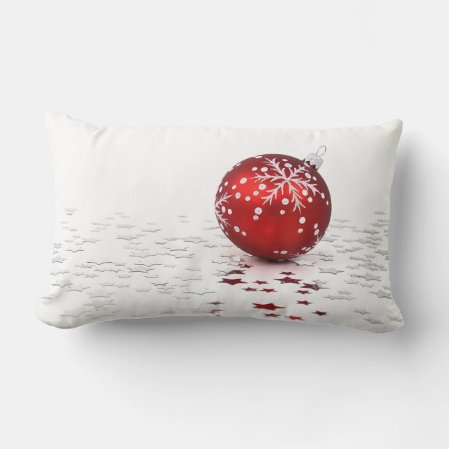 Christmas Holiday Stars Lumbar Cushion (Front)